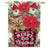 Custom Decor House Flag - Poinsettia Arrangement