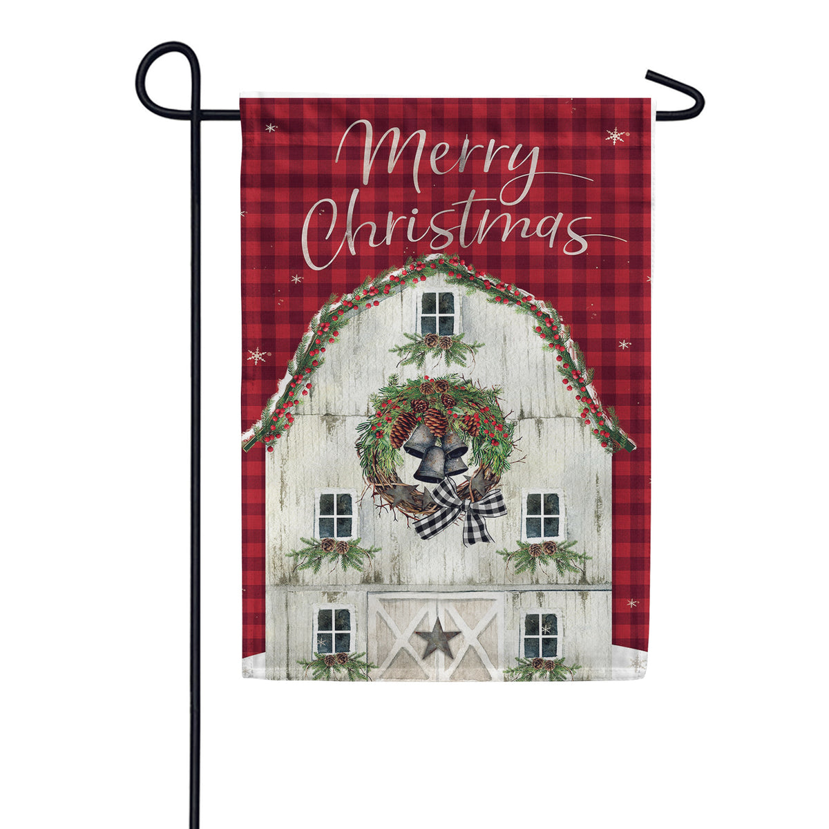 Custom Decor Garden Flag - Christmas Barn