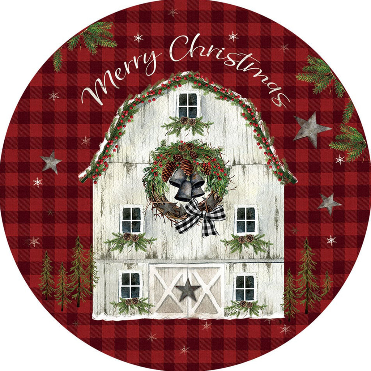 Custom Decor Accent Magnet - Christmas Barn