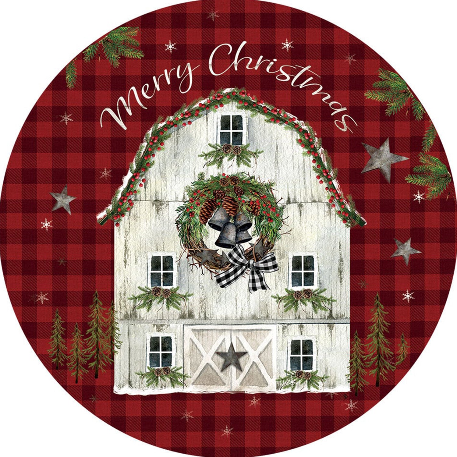 Custom Decor Accent Magnet - Christmas Barn