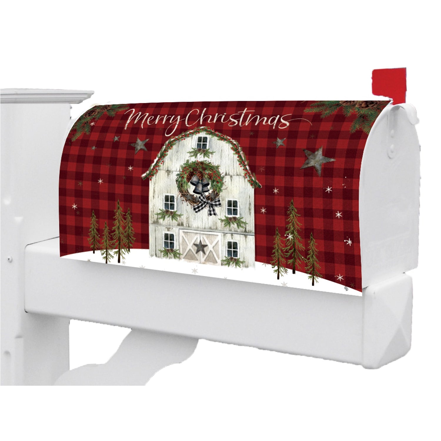 Custom Decor Christmas Barn Mailbox Makeover