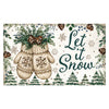 Custom Decor Mat - Mittens & Pinecones