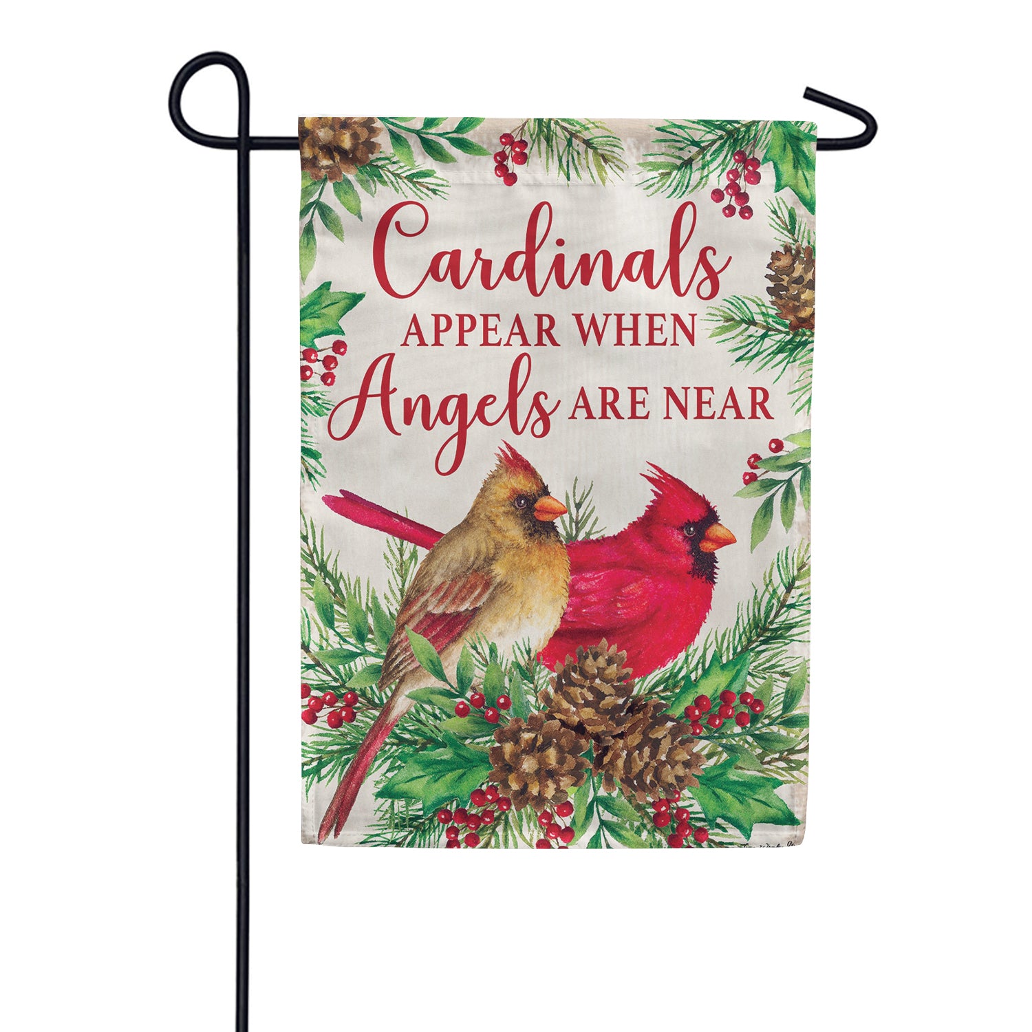 Custom Decor Cardinals and Angels Garden Flag