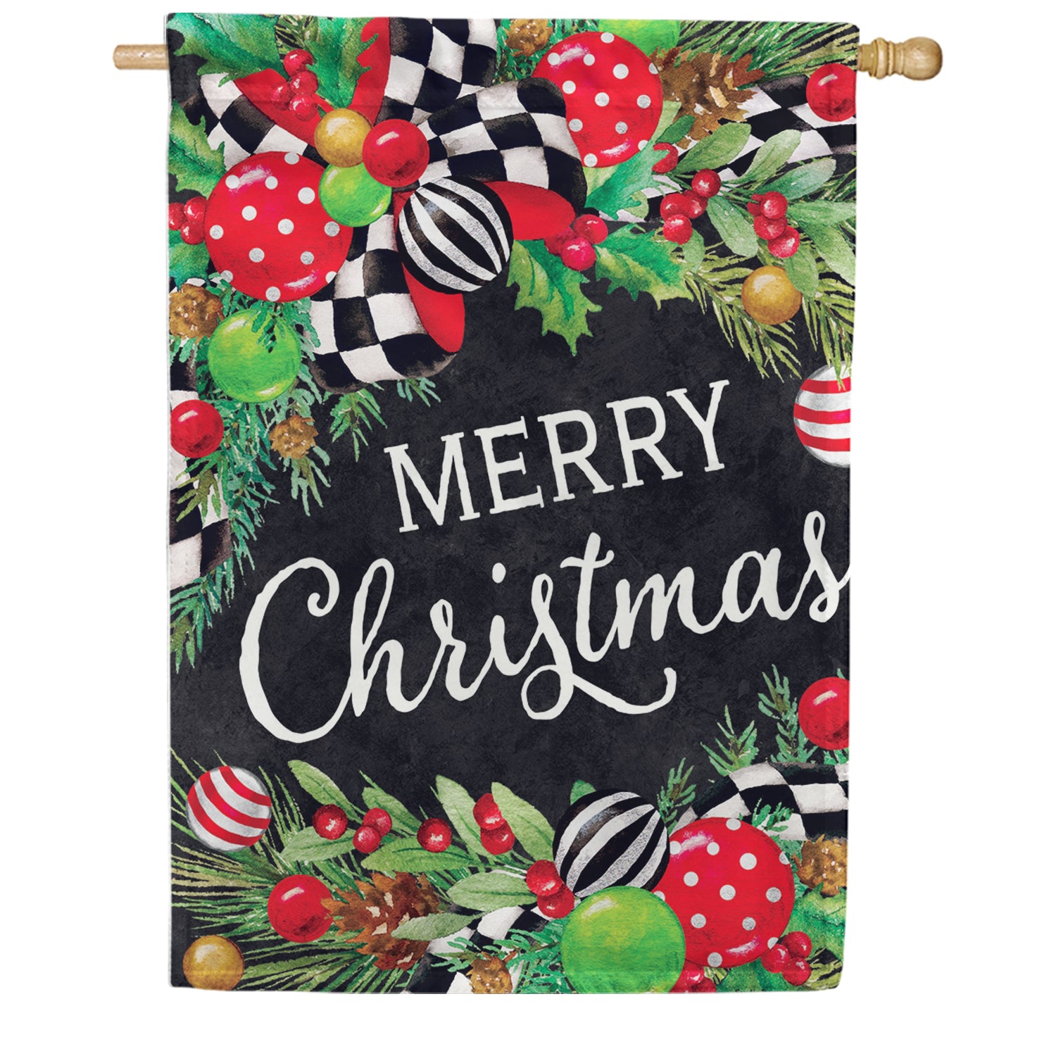 Custom Decor Christmas Swag House Flag
