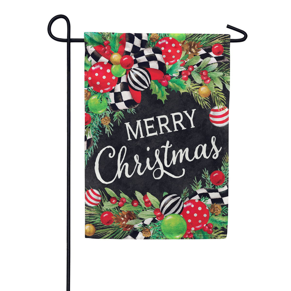 Custom Decor Christmas Swag Garden Flag