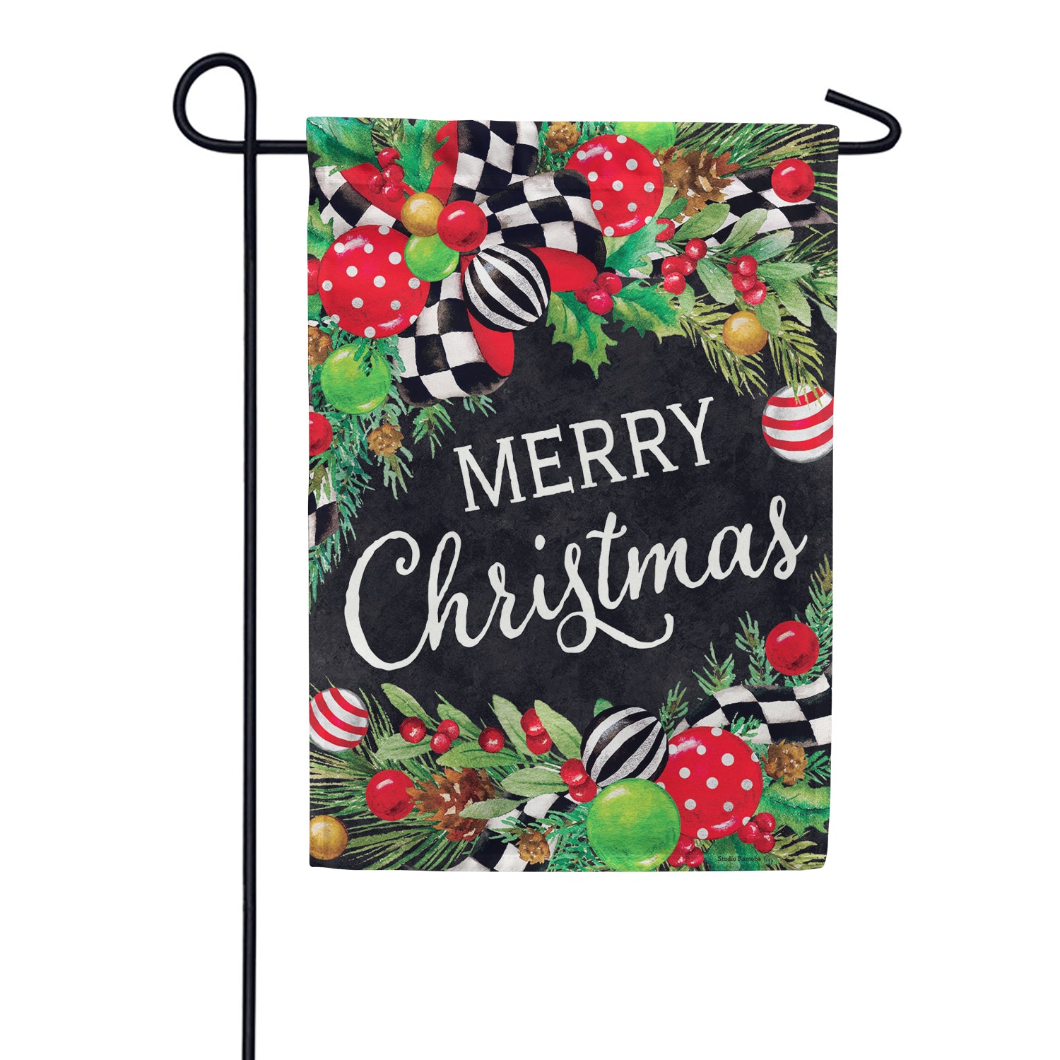 Custom Decor Christmas Swag Garden Flag
