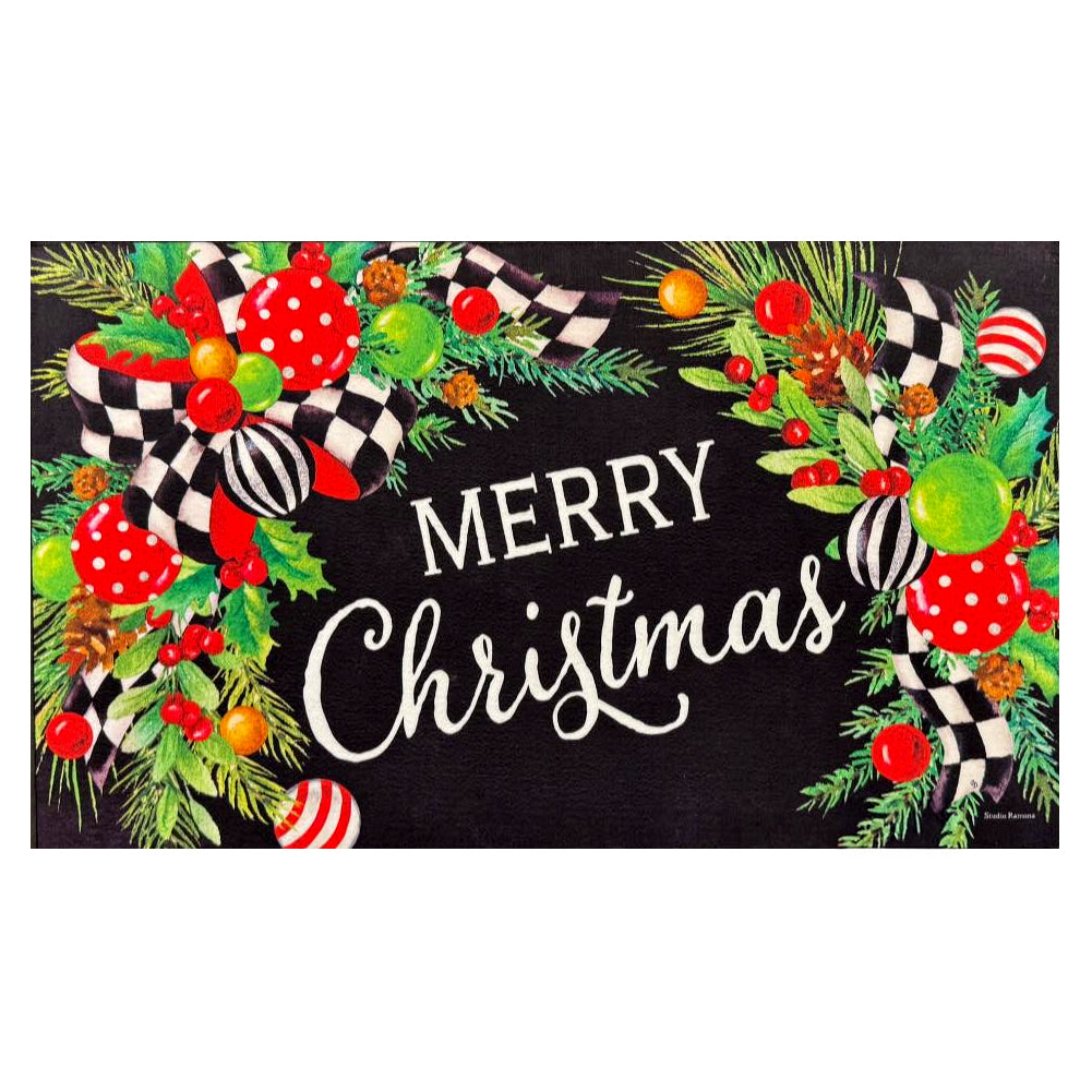 Custom Decor Mat - Christmas Swag