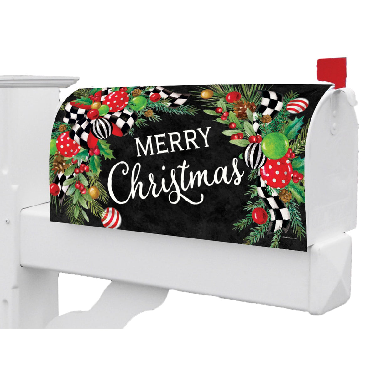 Custom Decor Christmas Swag Mailbox Makeover