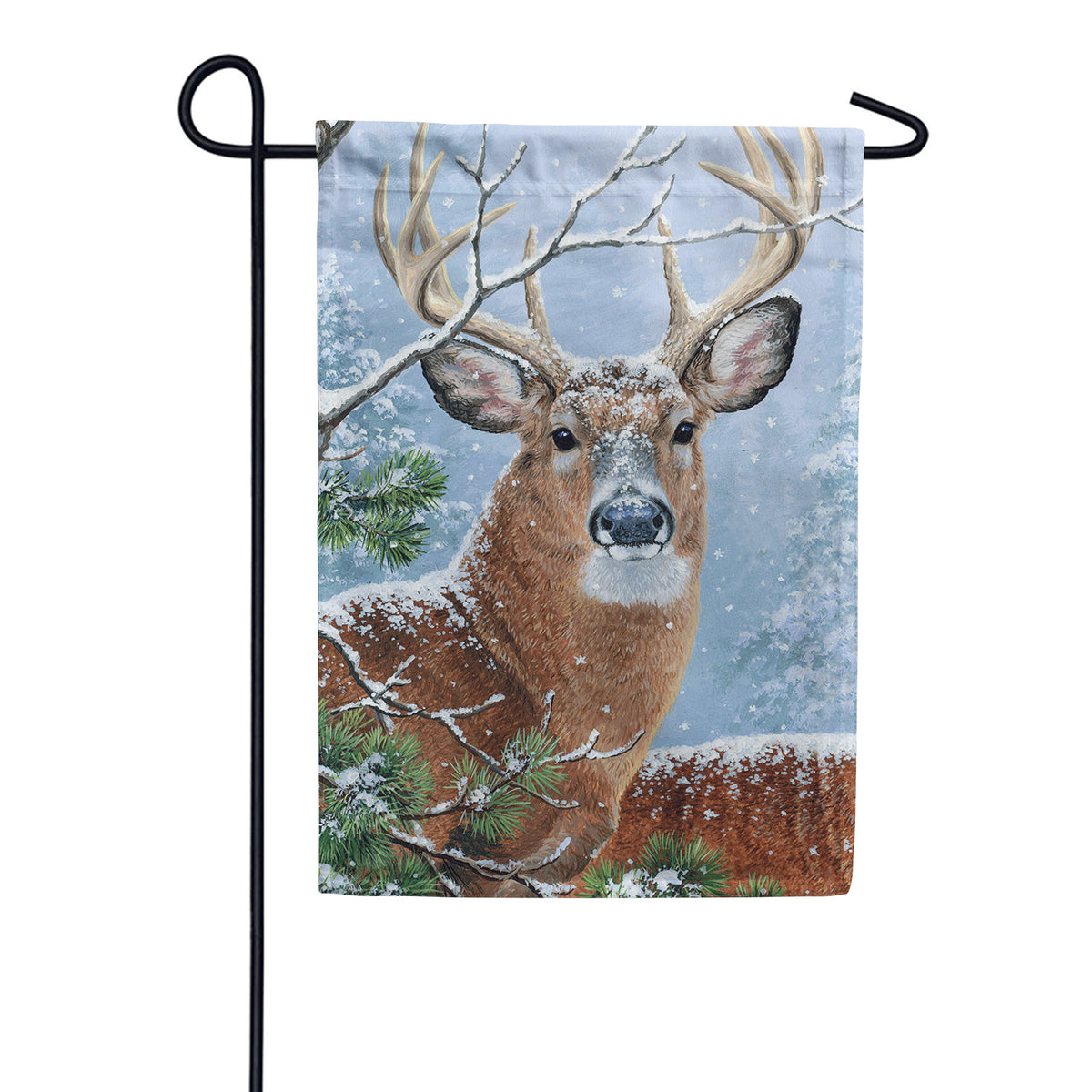 Custom Decor Garden Flag - Winter Whitetail