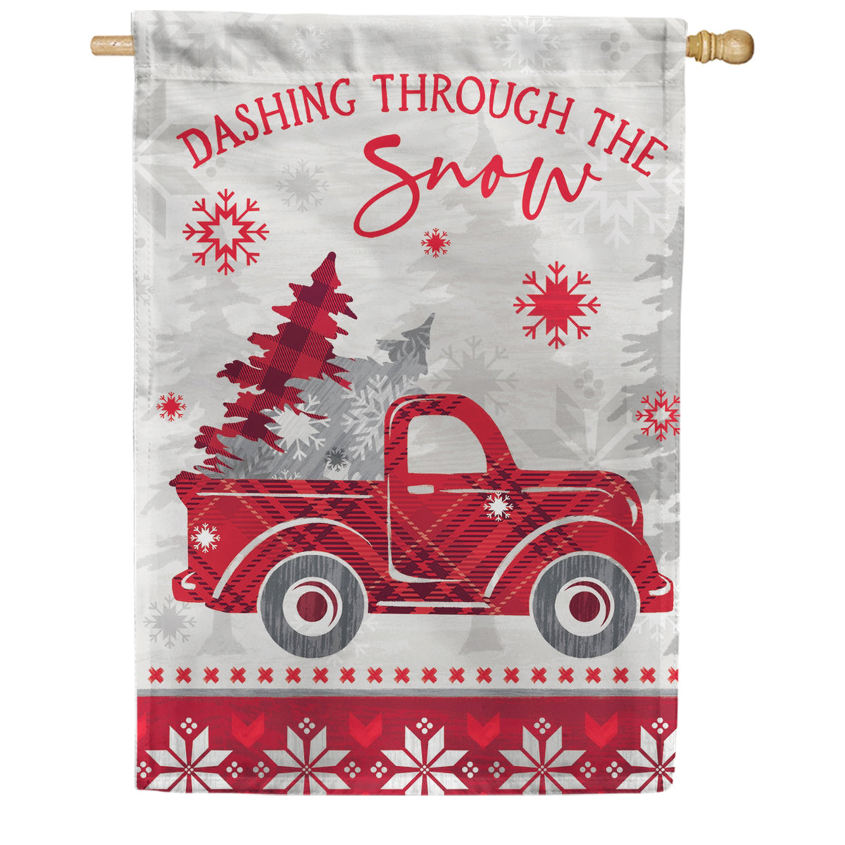 Custom Decor House Flag - Dashing Truck