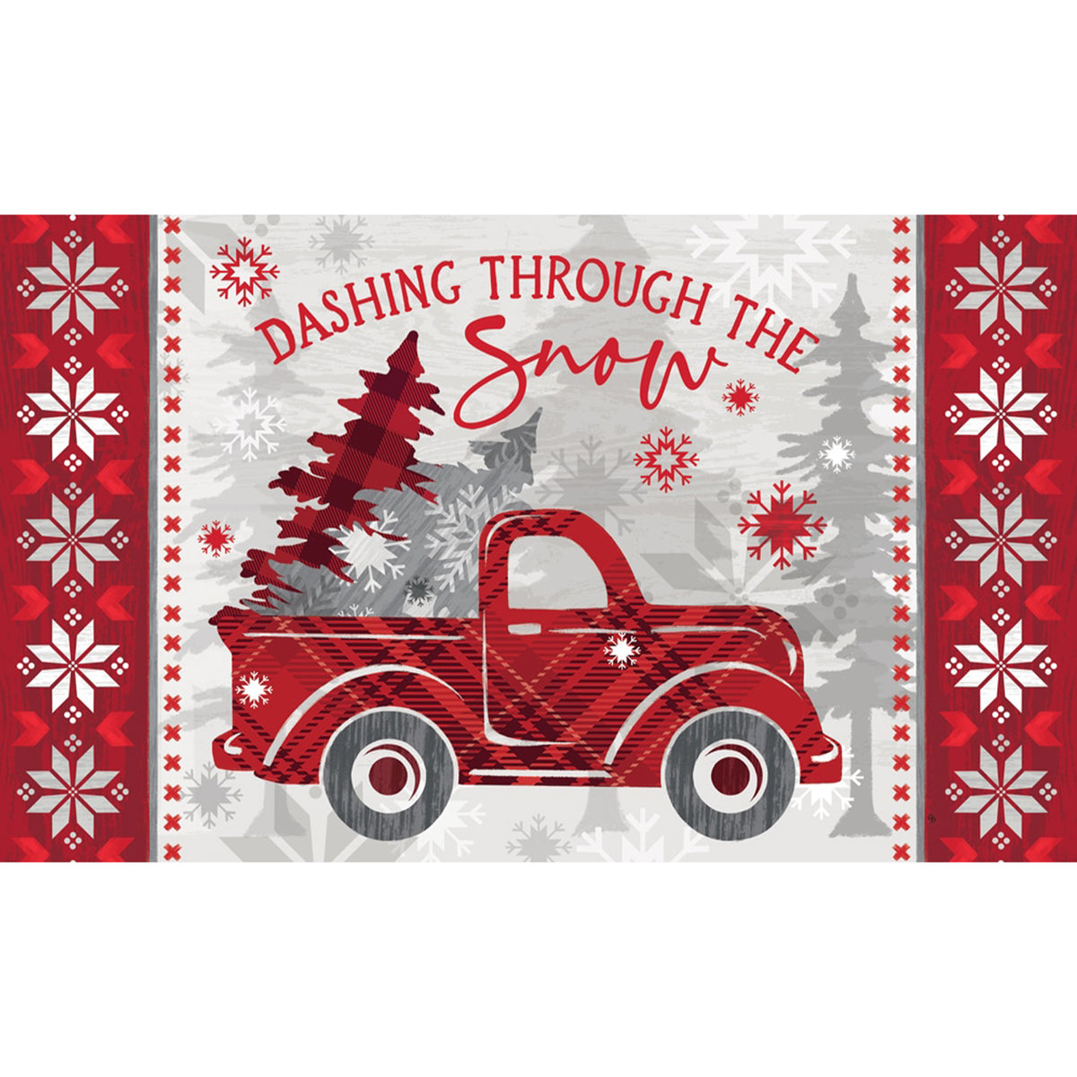 Custom Decor Mat - Dashing Truck