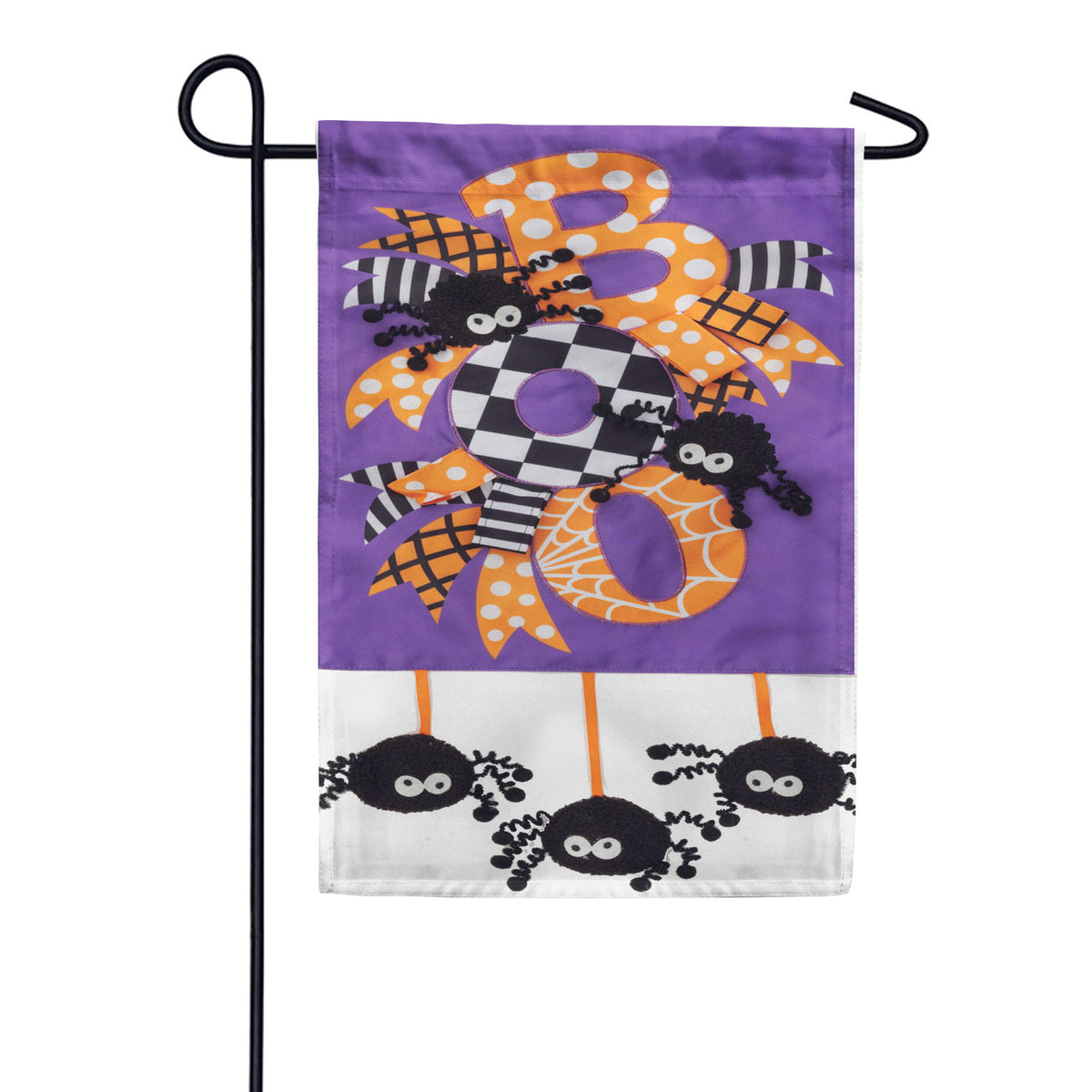 Custom Decor Applique Garden Flag - Boo Halloween