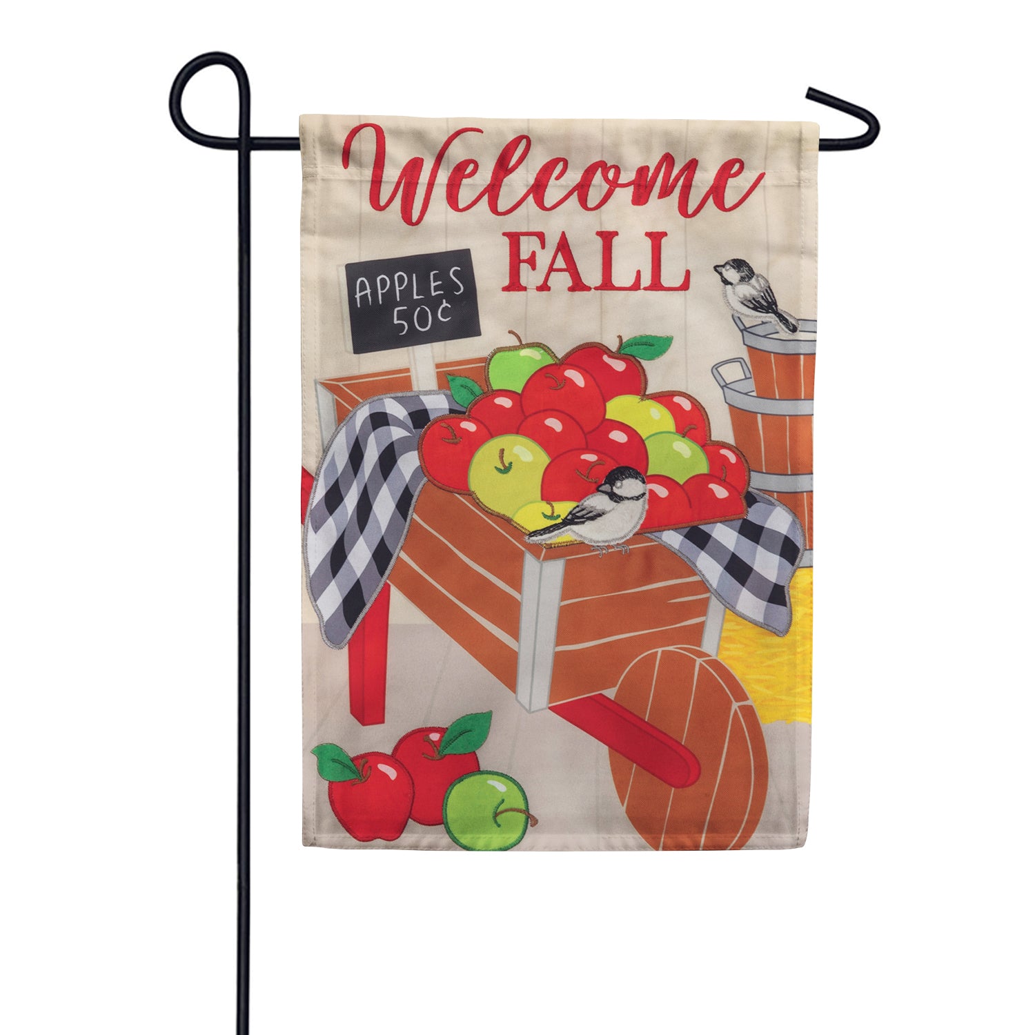 Custom Decor Applique Garden Flag - Fall Apples