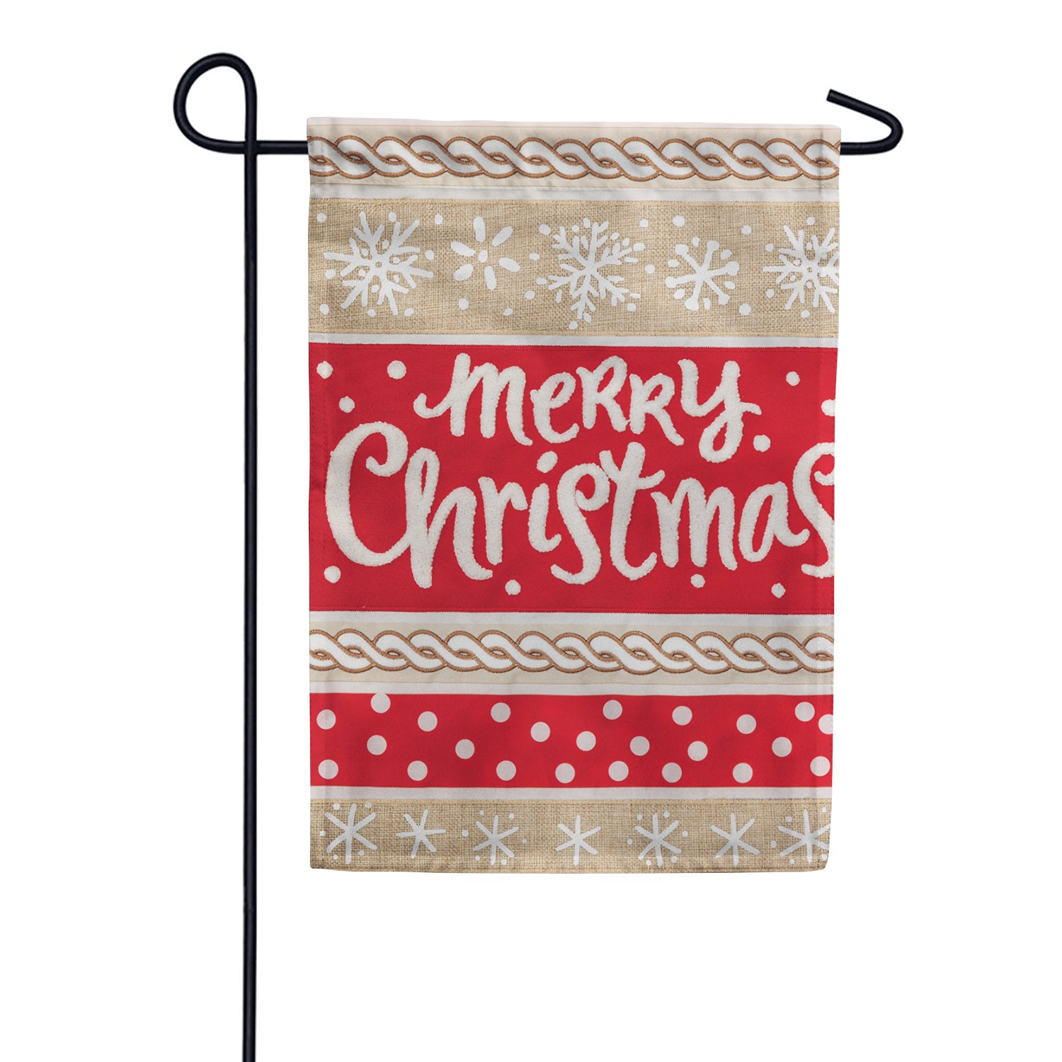 Custom Decor Burlap Garden Flag - Christmas Sweater