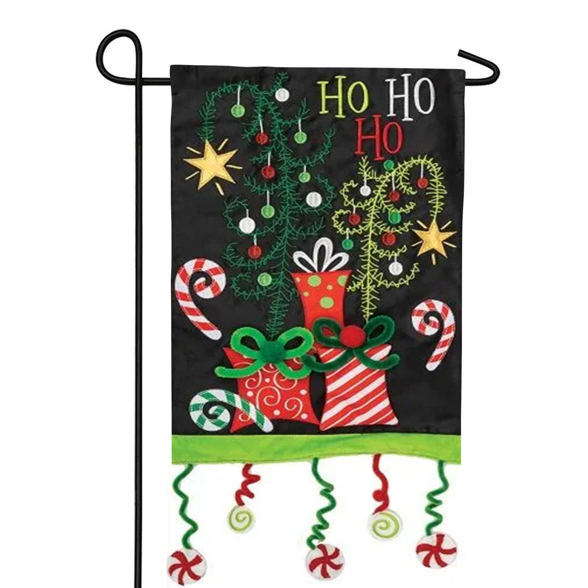 Custom Decor Applique Garden Flag - Christmas Trees