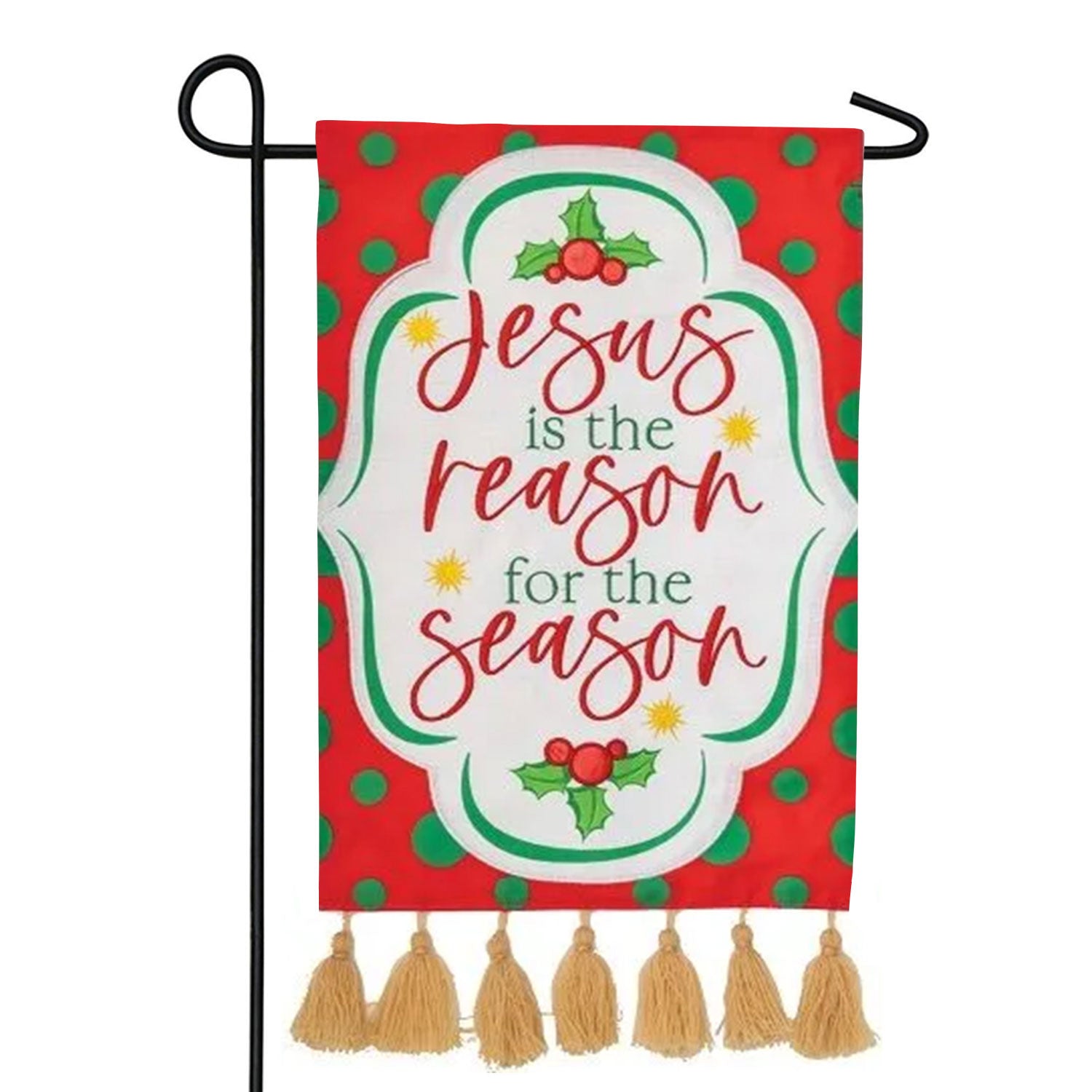 Custom Decor Applique Garden Flag - Jesus Season