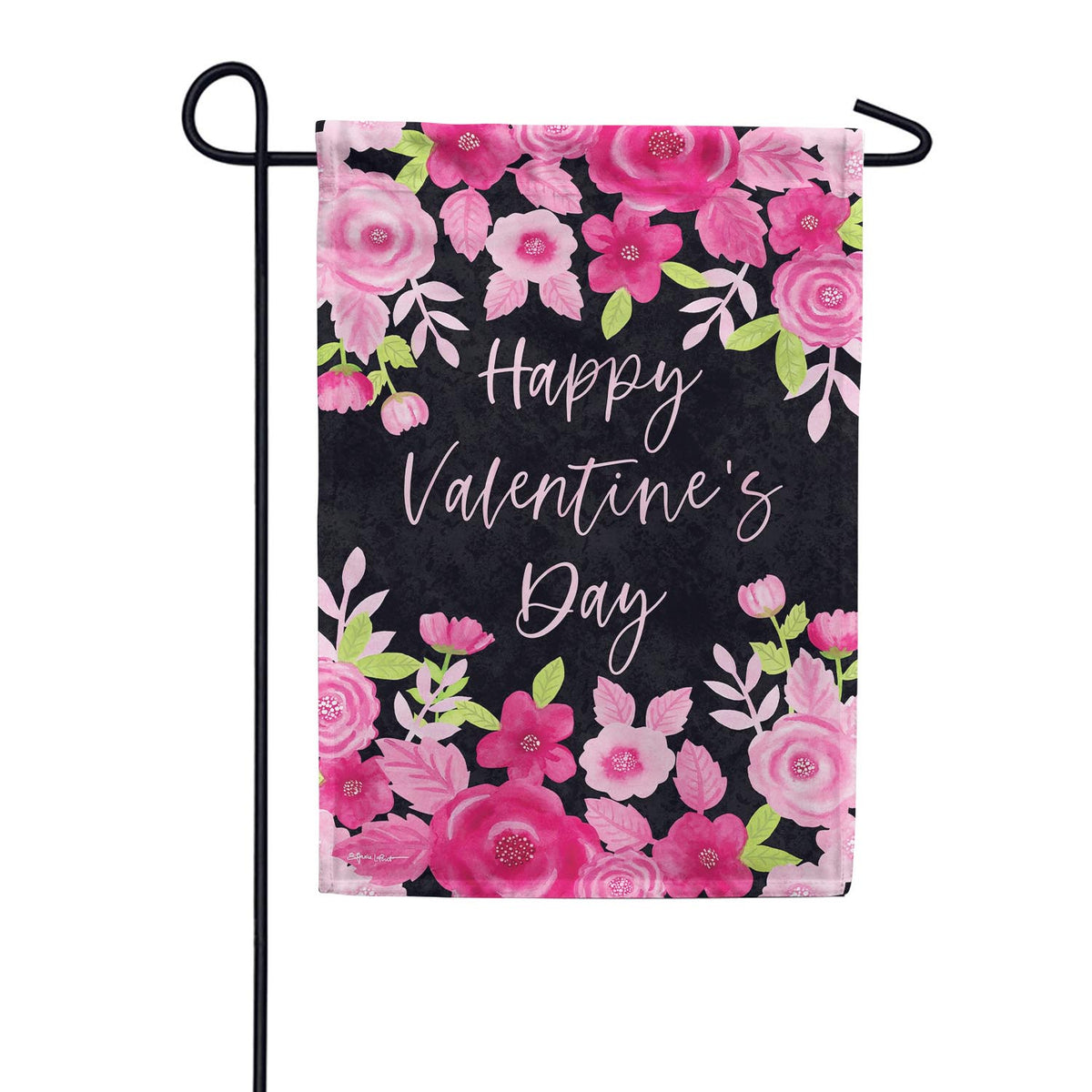 Valentine's Floral Double Sided Garden Flag