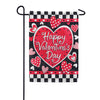 Valentine's Check Double Sided Garden Flag