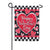 Valentine's Check Double Sided Garden Flag