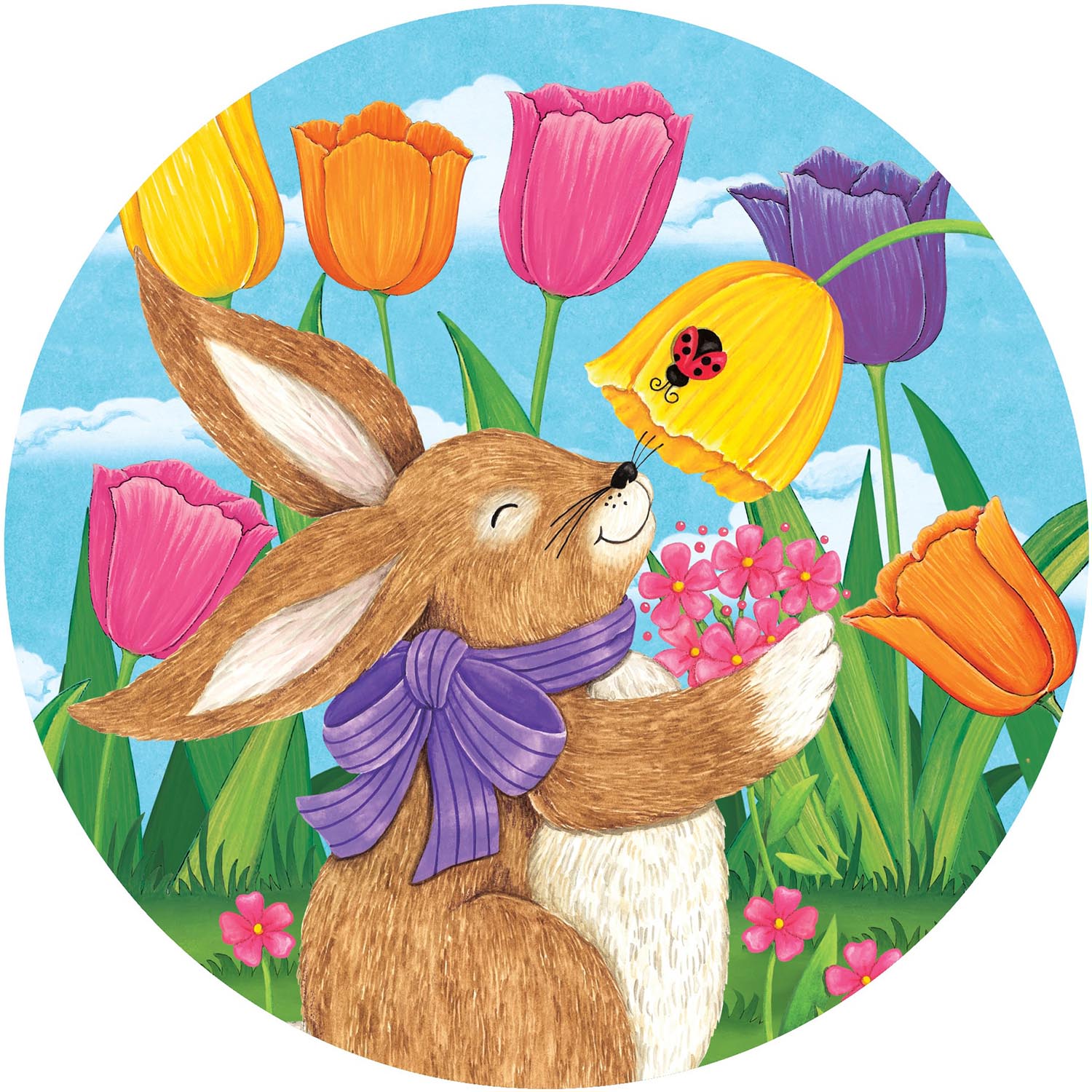 Tulip Bunnies Accent Magnet