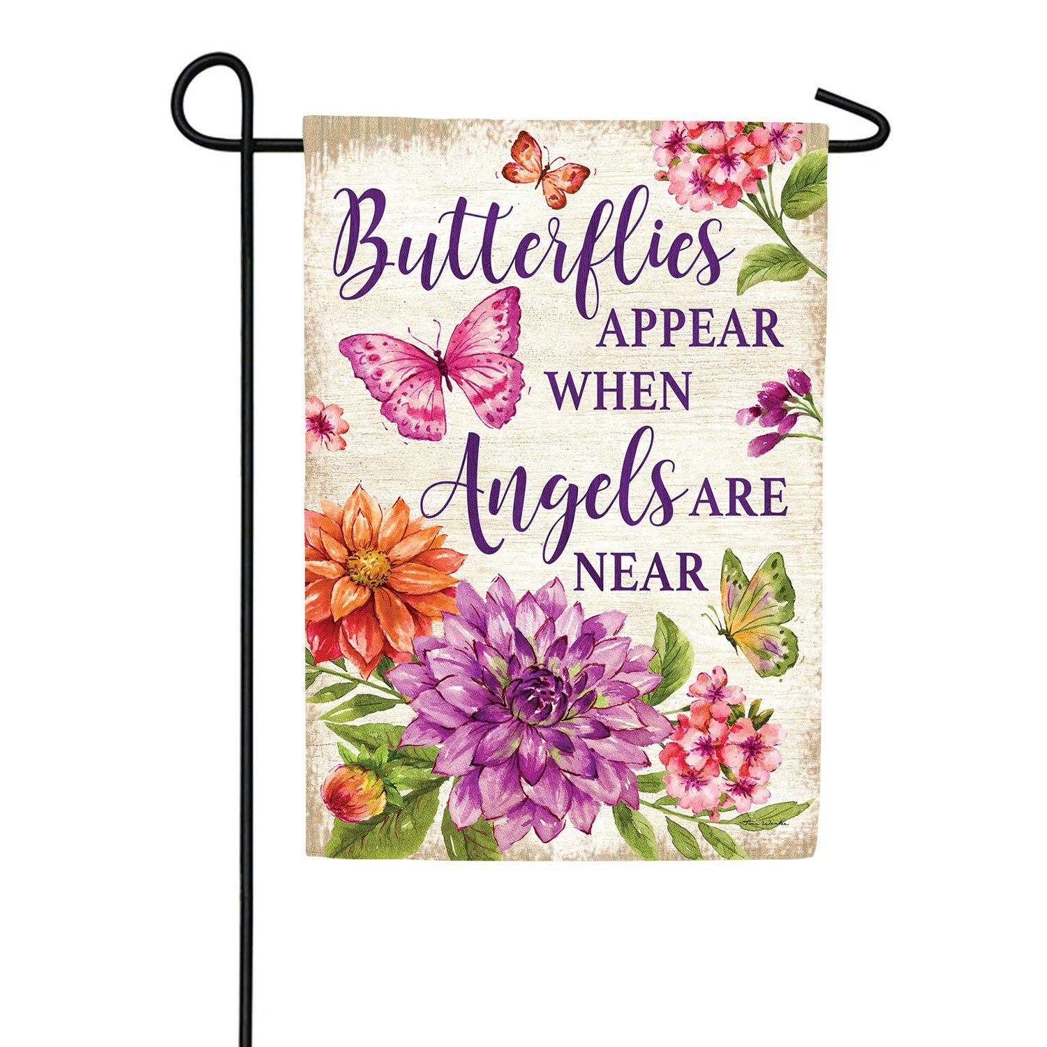 Butterflies Appear Double Sided Garden Flag