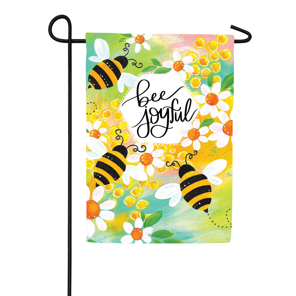 Bee Joyful Double Sided Garden Flag