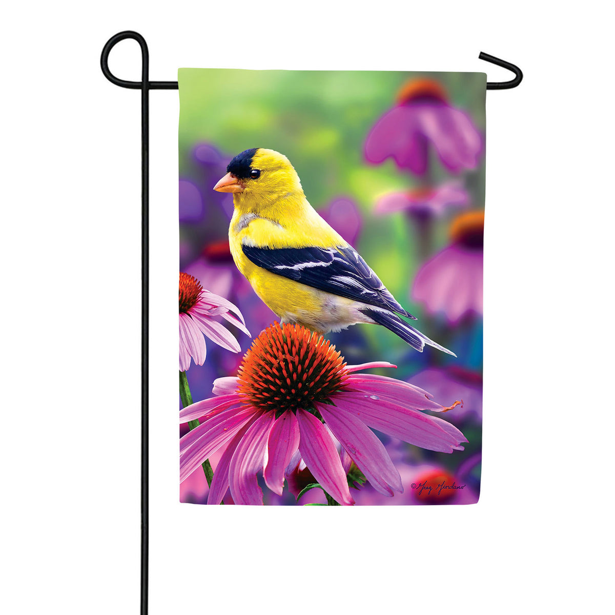 Goldfinch Glory Double Sided Garden Flag