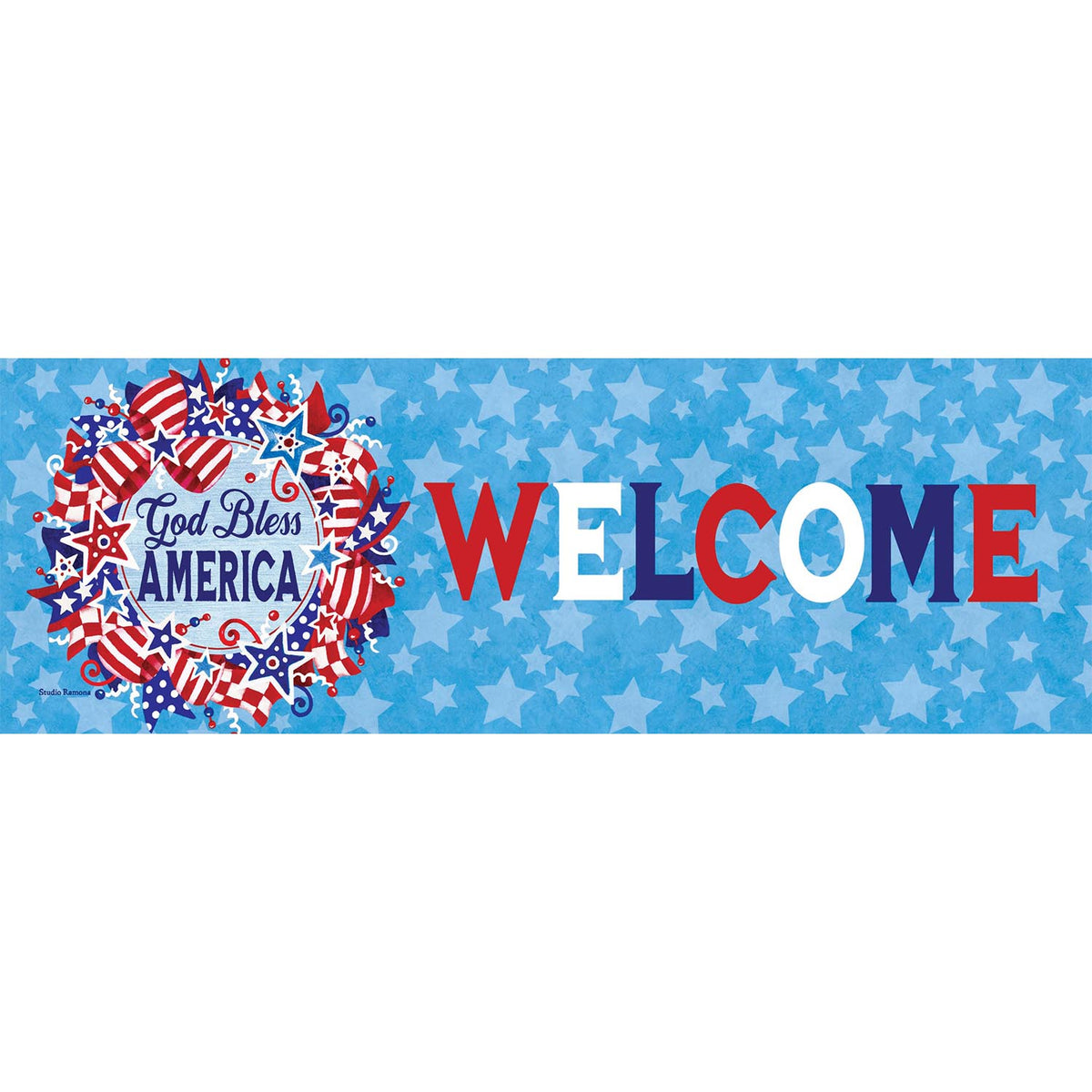 God Bless Wreath Signature Sign