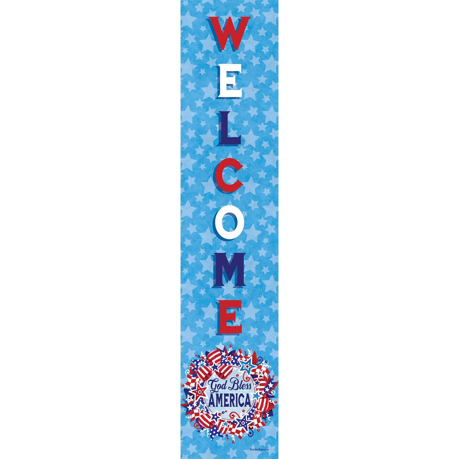 God Bless Wreath Yard Expression