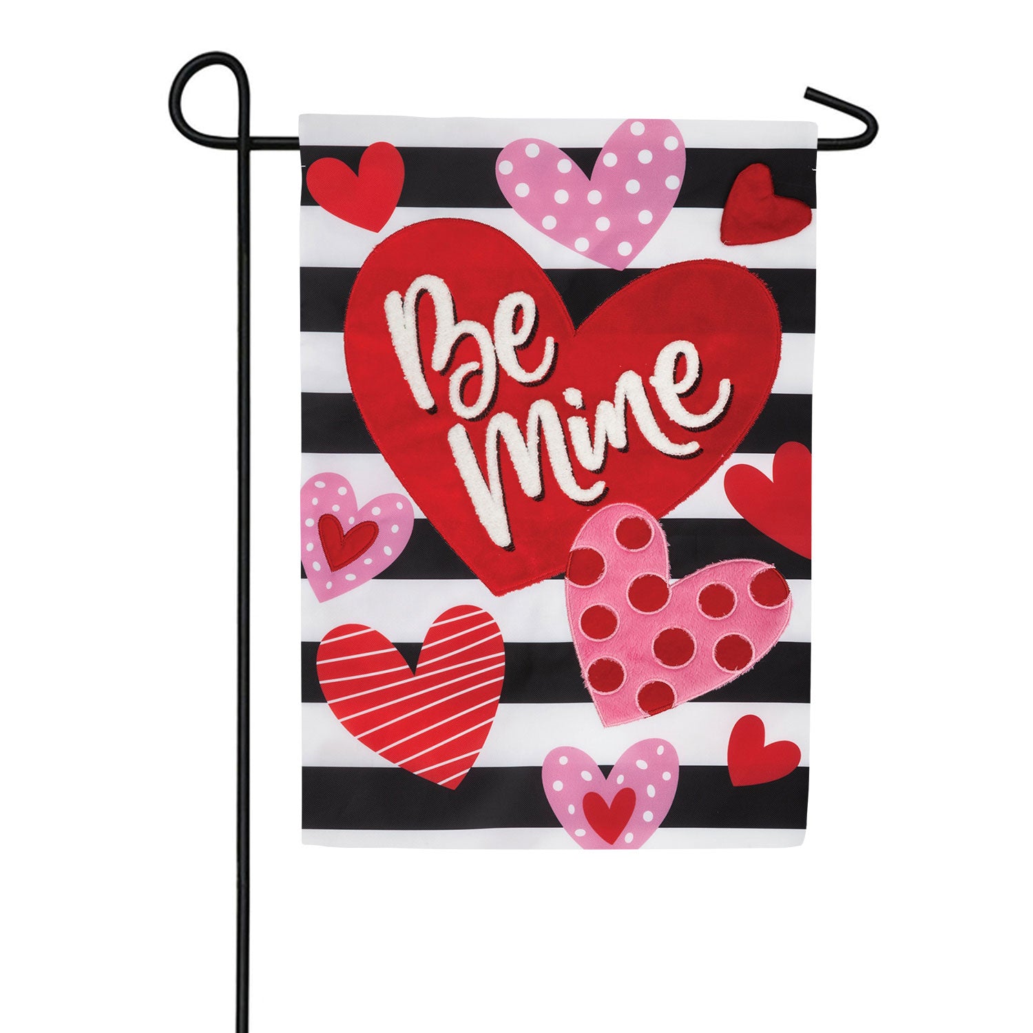 Be Mine Heart Applique Garden Flag
