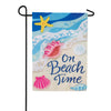 Beach Time Applique Garden Flag
