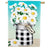 Evergreen Milk Can with Daisies Burlap House Flag