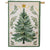 Evergreen Christmas Tree With Acorn Burlap House Flag