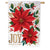Evergreen Joy Poinsettia Burlap House Flag