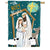 Evergreen Oh Holy Night Burlap House Flag