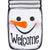Snowman Mason Jar Burlap House Flag