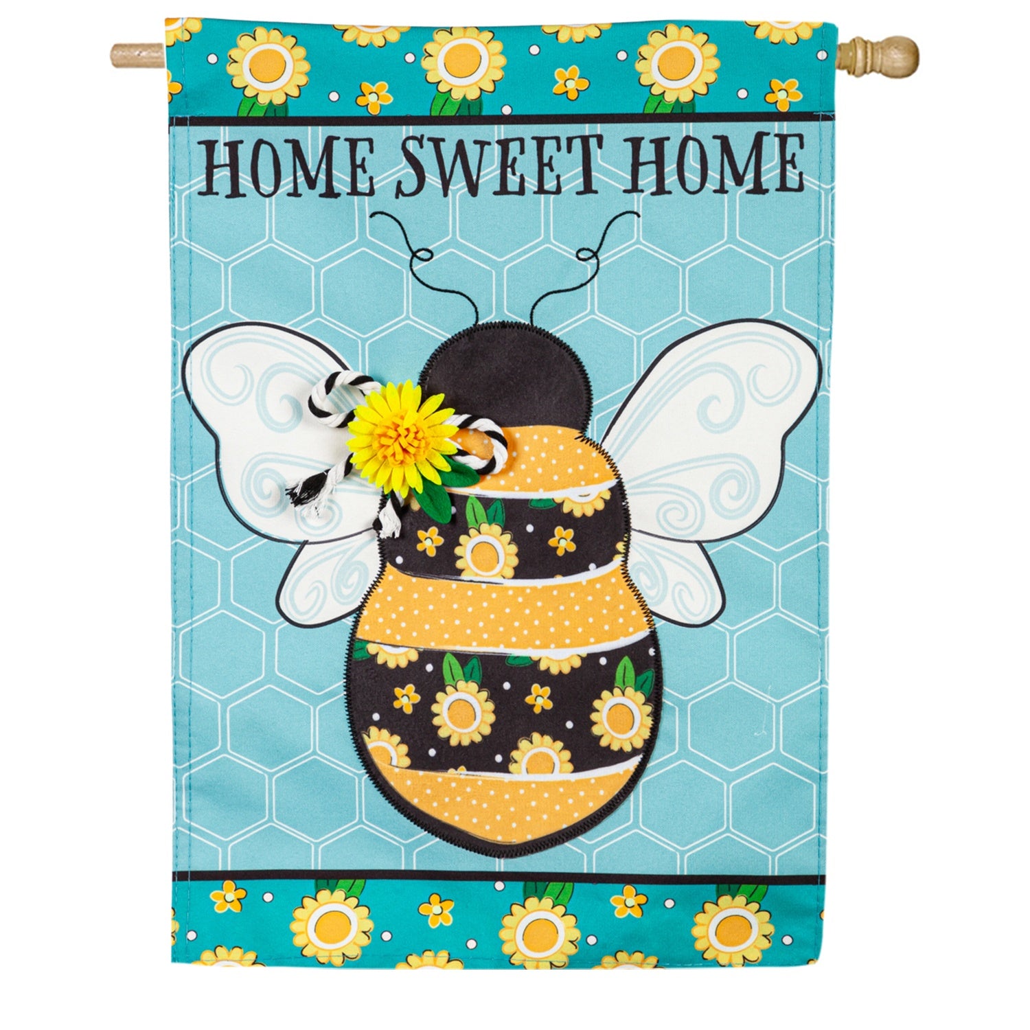 Evergreen Home Sweet Home Bee Linen House Flag