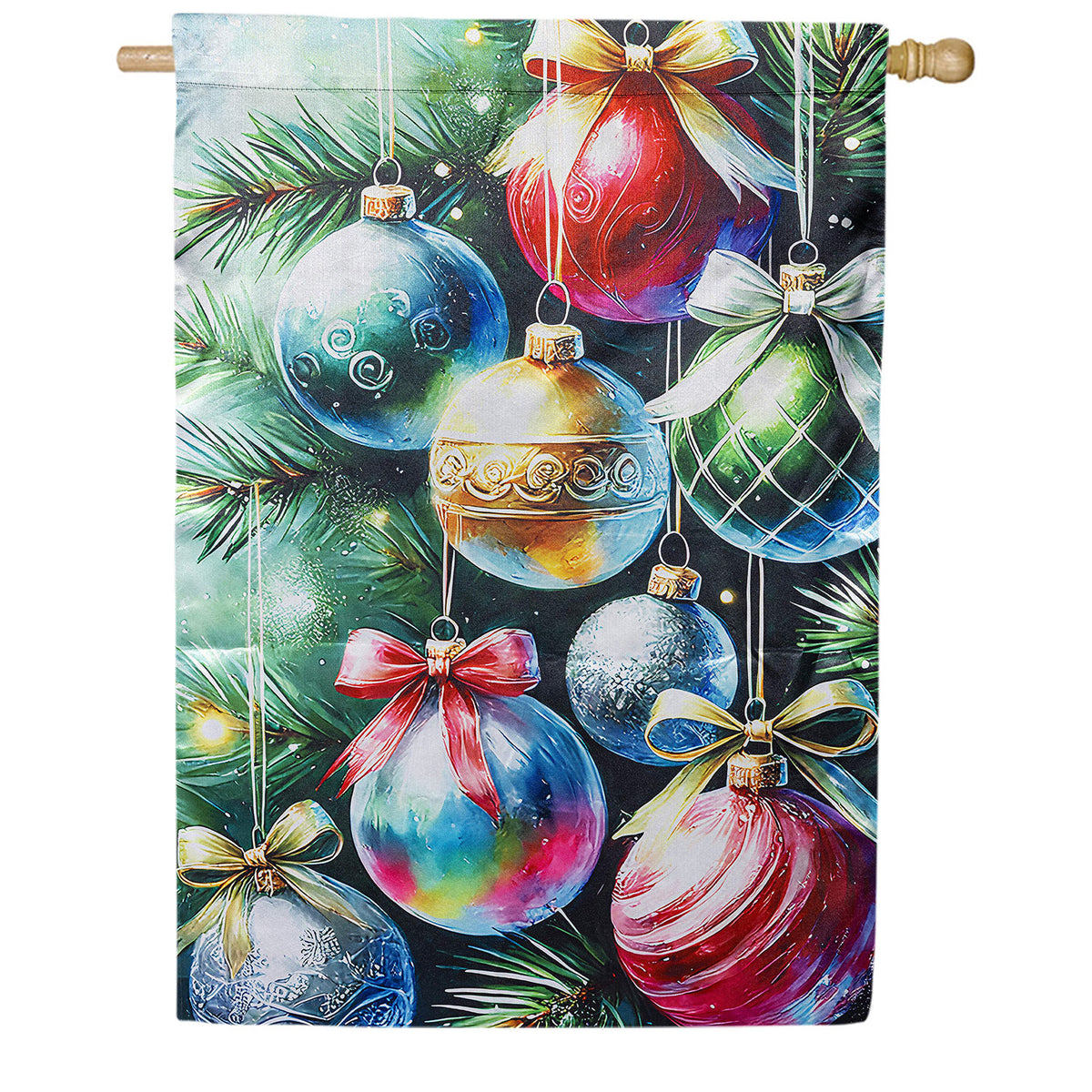 Holiday Ornaments Lustre House Flag