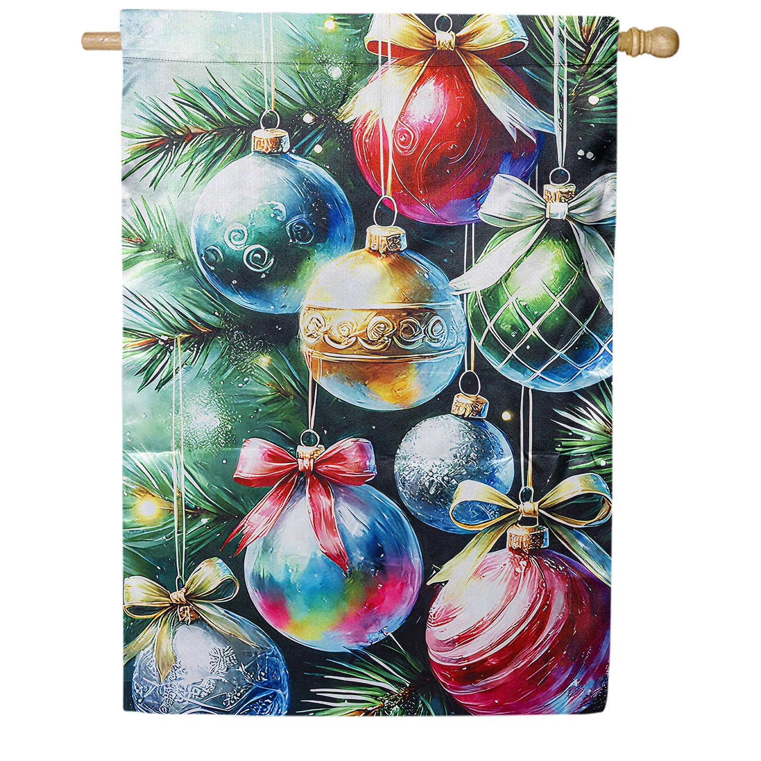 Holiday Ornaments Lustre House Flag