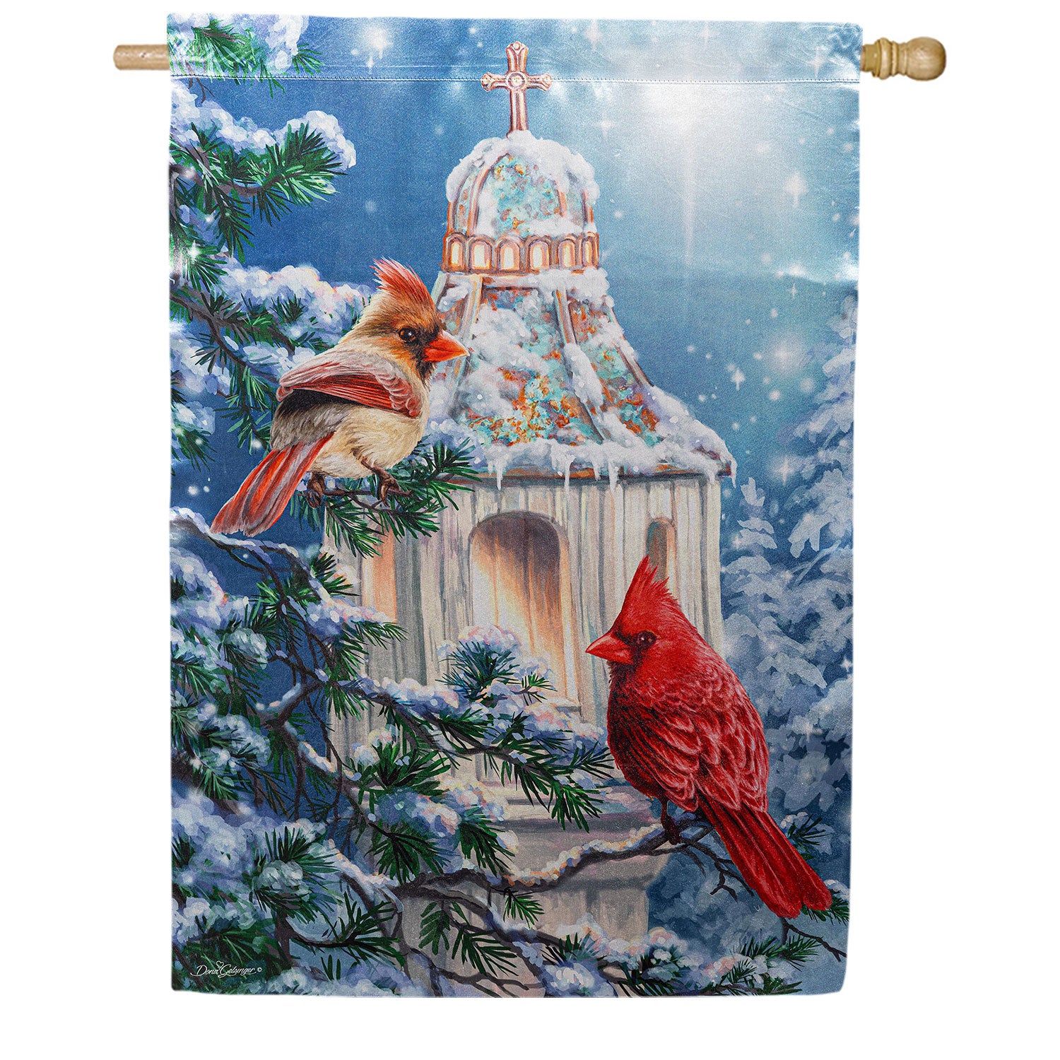 Cardinal Lamp Post Lustre House Flag