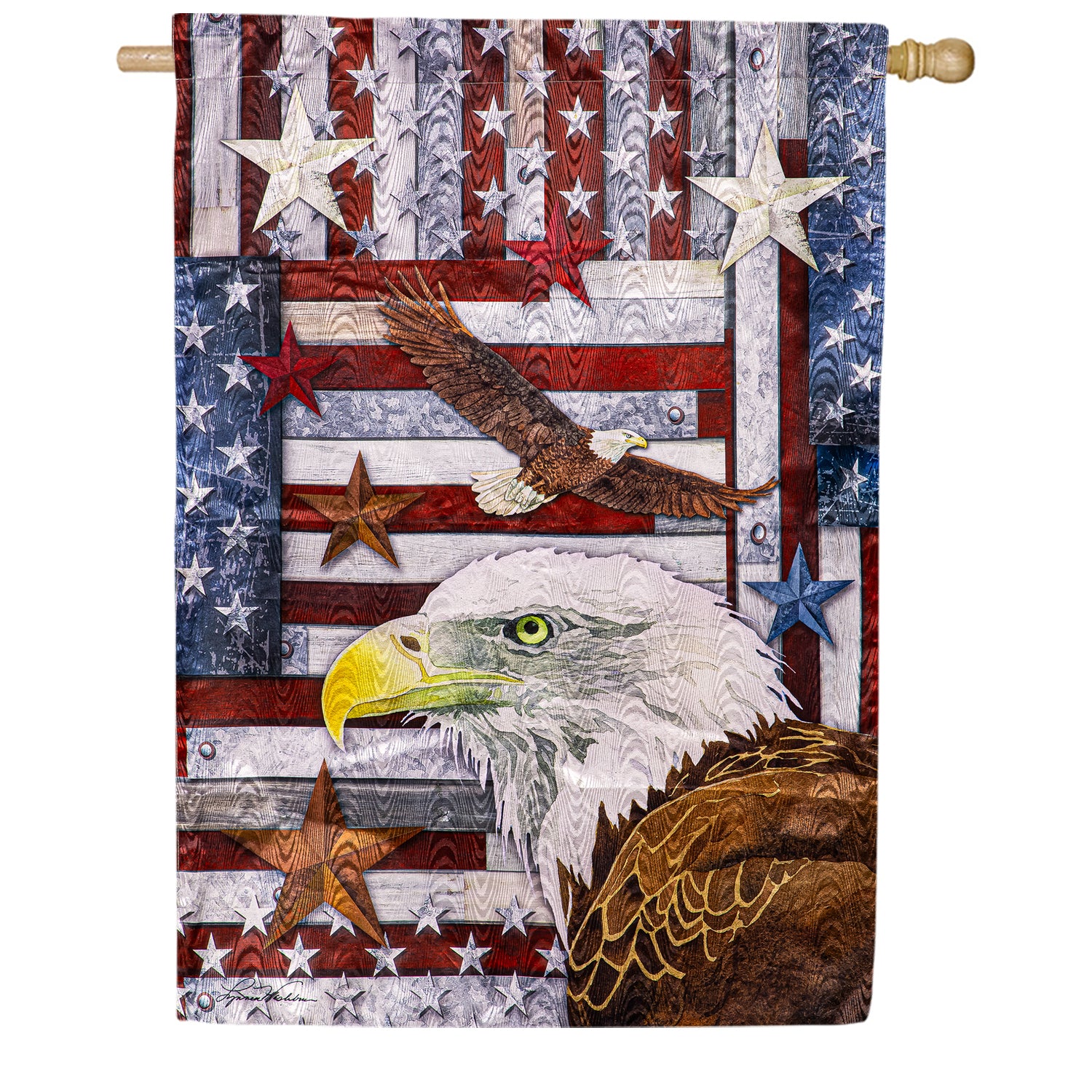 Evergreen Eagle House Flag