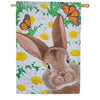 Evergreen Hello Bunny Double Sided House Flag