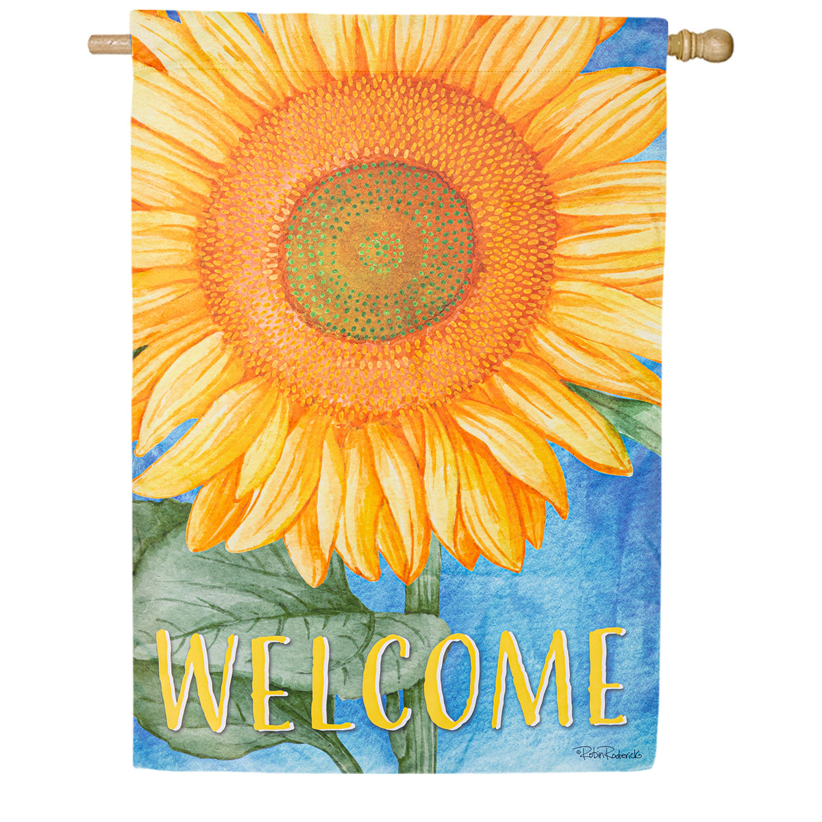 Evergreen Welcome Sunflower Double Sided House Flag