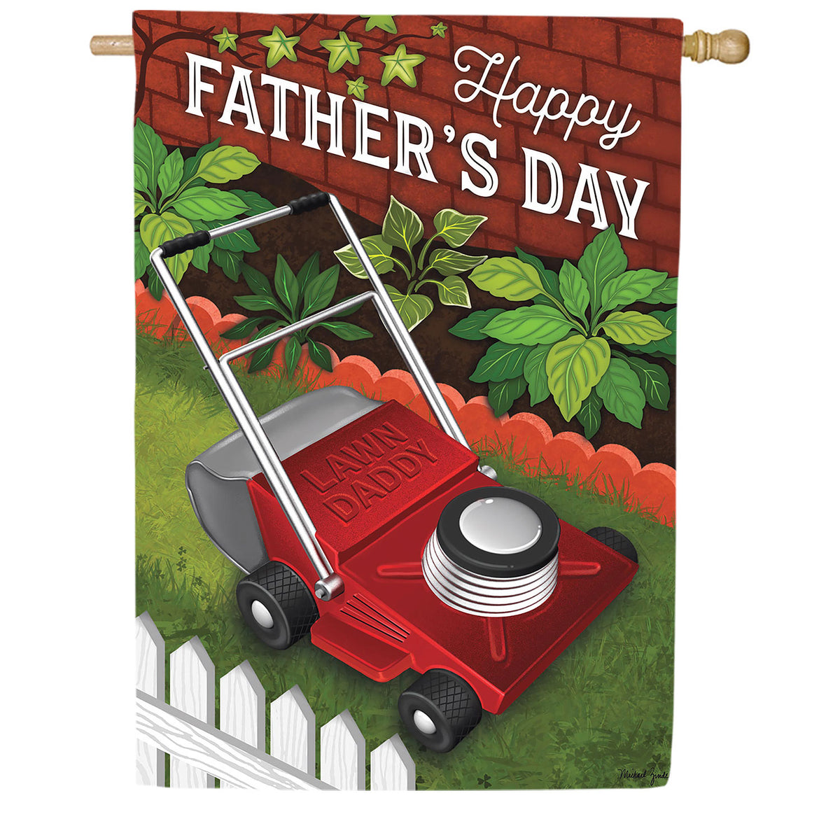 Happy Father's Day Double Sided Suede House Flag