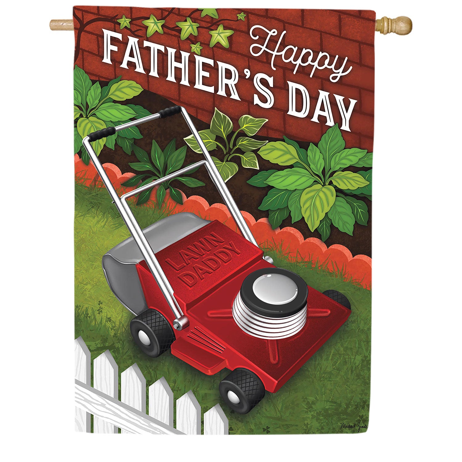 Happy Father's Day Double Sided Suede House Flag