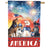 Patriotic Pups Double Sided Suede House Flag