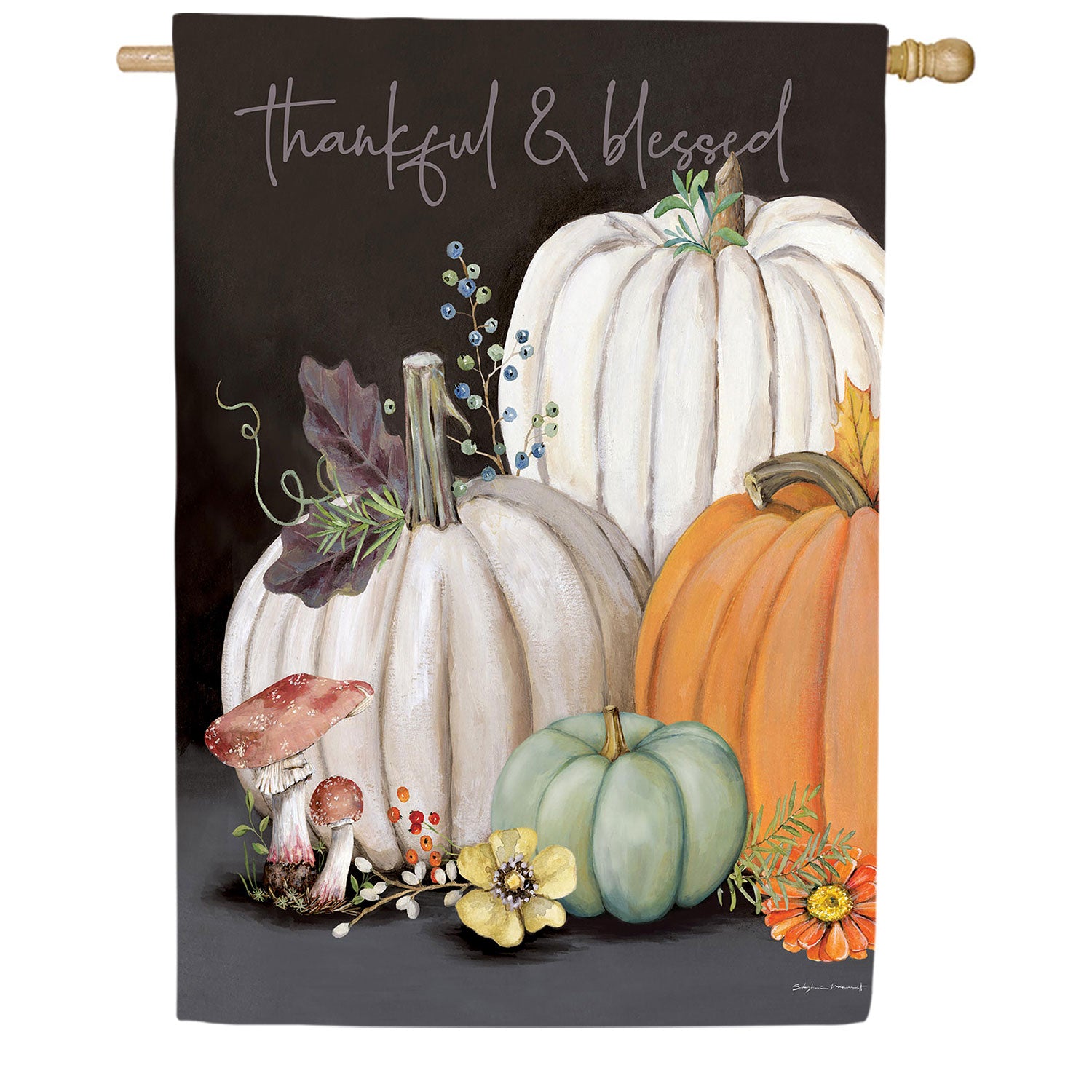 Beauty Of Fall Double Sided Suede House Flag