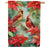 Cardinals In Winter Double Sided Suede House Flag