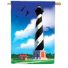 Hatteras Lighthouse Double Sided Suede House Flag