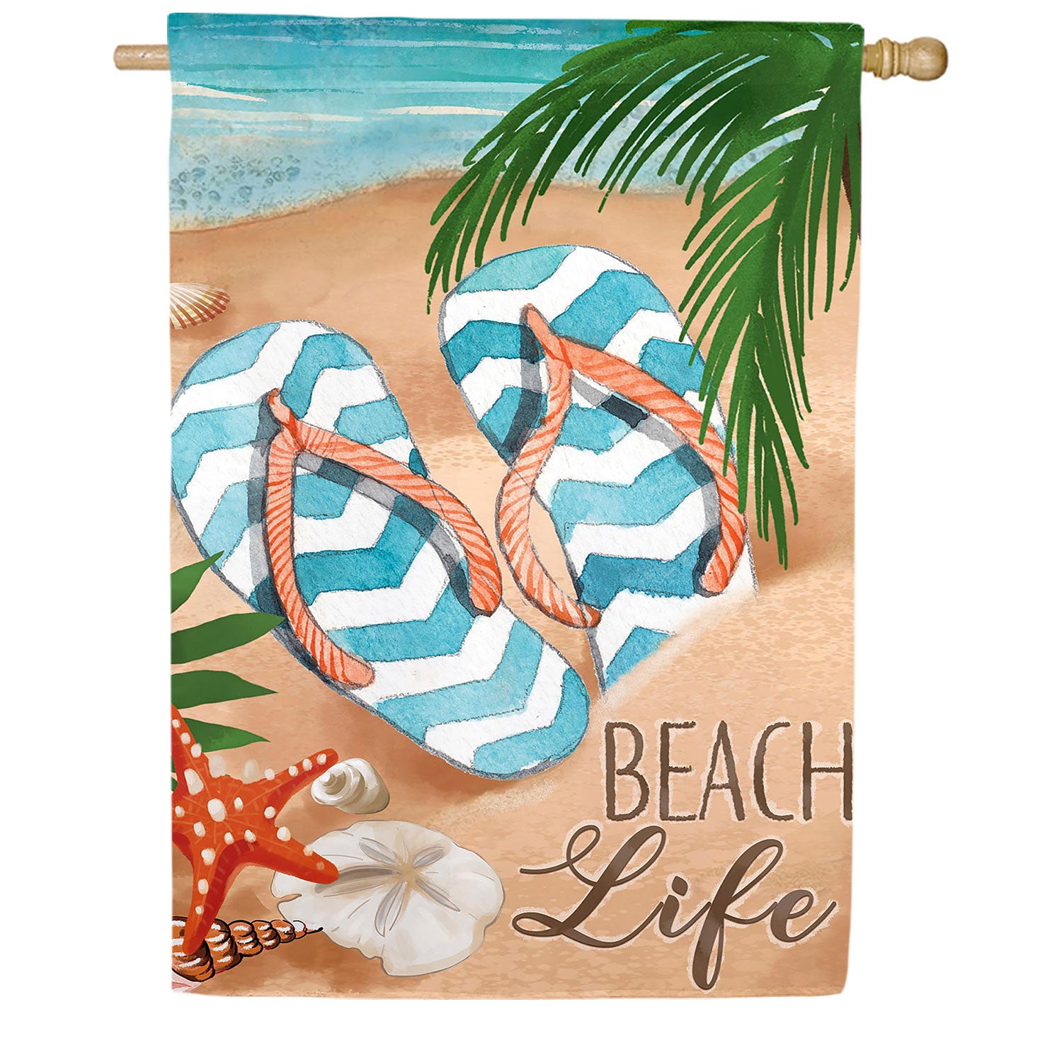 Flip Flop Life Double Sided Suede House Flag